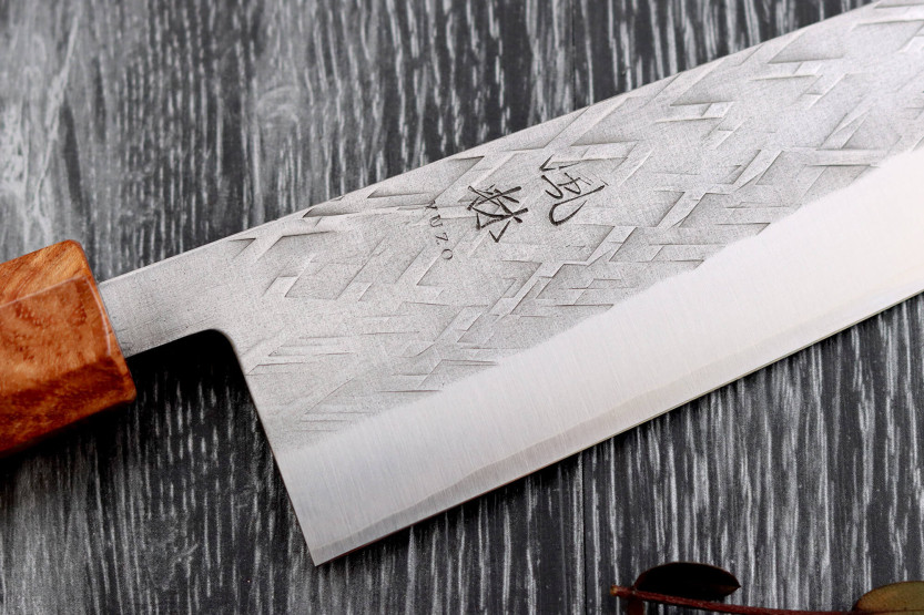 Yuzo SLD 21cm Japanese handmade chef ' s knife olive and quince wood