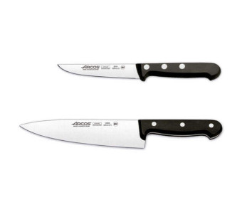 Estuche 2 cuchillos Arcos UNIVERSAL office + chef hojas acero inoxidable NITRUM