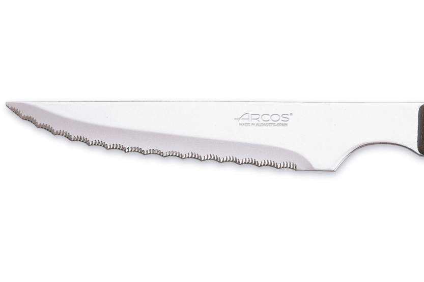 Set di 6 coltelli da bistecca Arcos con manici in legno e lame in acciaio inox microdentate