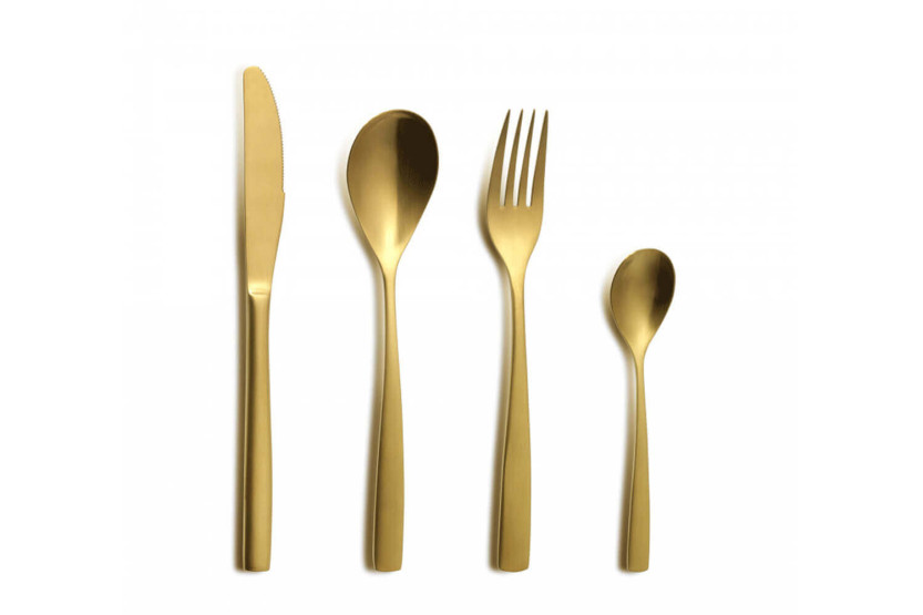 24 set di posate Comas BCN colore oro