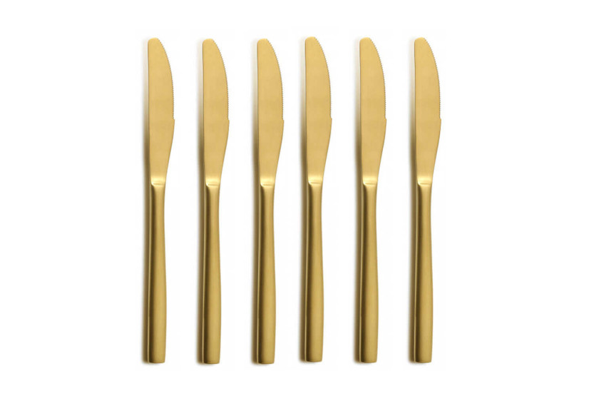 24 place cutlery set Comas BCN gold color