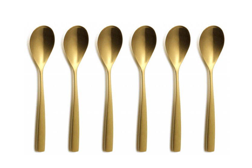 24 place cutlery set Comas BCN gold color