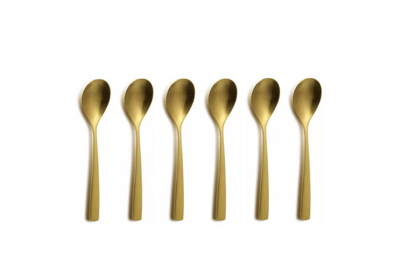 24 place cutlery set Comas BCN gold color