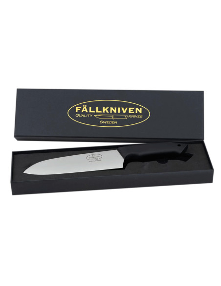 Fallkniven Chef's Knife K2 Santokumesser Klinge 17,5cm Thermorun-Griff schwarz