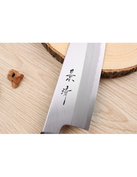 Kagekiyo Suri Urushi 18cm Cuchillo santoku japonés hecho a mano