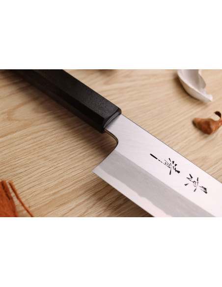 Kagekiyo Suri Urushi 18 cm, coltello santoku giapponese fatto a mano