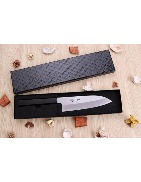Kagekiyo Suri Urushi 18cm handmade Japanese santoku knife