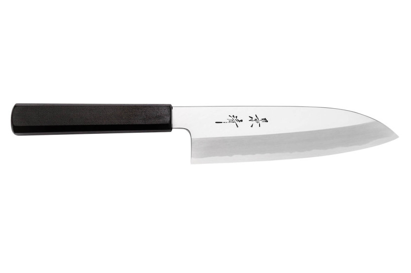 Kagekiyo Suri Urushi 18cm Cuchillo santoku japonés hecho a mano
