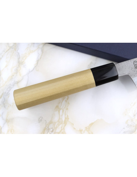 Couteau de chef kirsebærplukker 24 cm japansk håndværk Sakai Kikumori Kikuzuki Rin
