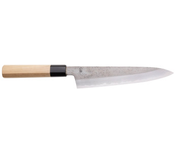 Cuchillo de cocina tradicional japonés Sakai Kikumori Kikuzuki Rin 21cm