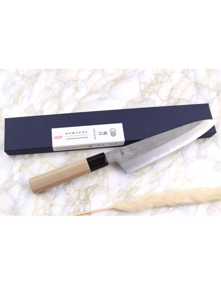 Coltello da cuoco tradizionale giapponese Sakai Kikumori Kikuzuki Rin 21cm