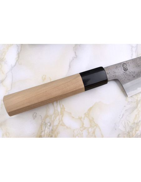 Faca de chef japonesa tradicional Sakai Kikumori Kikuzuki Rin 21cm