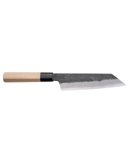 Cuchillo santoku kiritsuke 18cm japonais artisanal Sakai Kikumori Kikuzuki Kuro