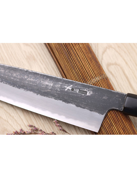 Couteau de chef kirsebærplukker 24 cm japansk håndværk Sakai Kikumori Kikuzuki Kuro