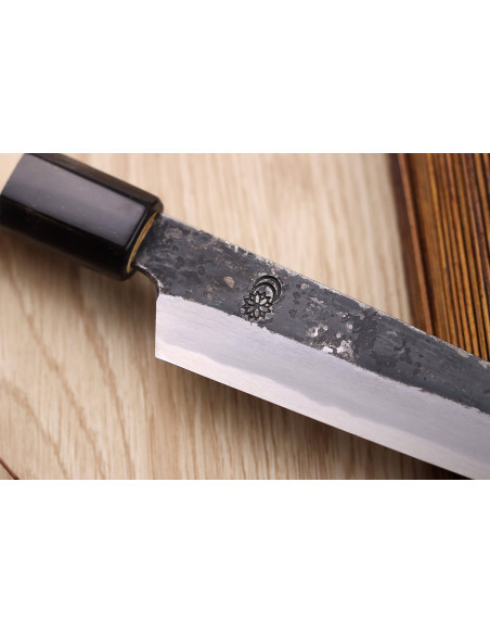 Universalkniv 15cm japonais artisanal Sakai Kikumori Kikuzuki Kuro