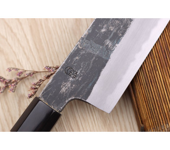 Sakai Kikumori Kikuzuki Kuro 24cm japanilainen käsintehty kokki ' s veitsi 2
