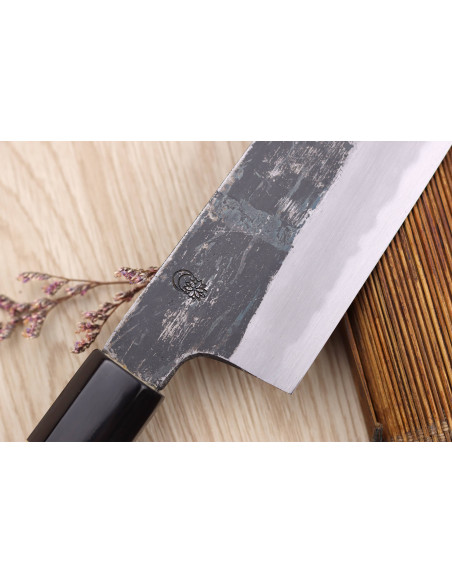 Sakai Kikumori Kikuzuki Kuro 24cm japanese handmade chef ' s knife