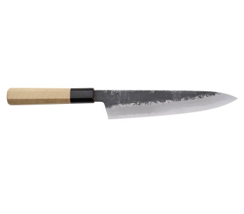 Sakai Kikumori Kikuzuki Kuro 21cm cuchillo de cocinero tradicional japonés