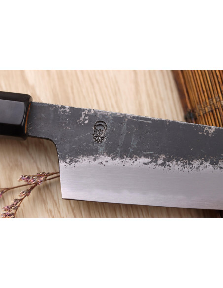 Sakai Kikumori Kikuzuki Kuro 21cm Japanilainen käsintehty kokkiveitsi