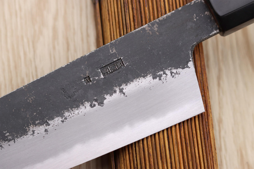 Sakai Kikumori Kikuzuki Kuro 21cm Japans handgemaakt koksmes