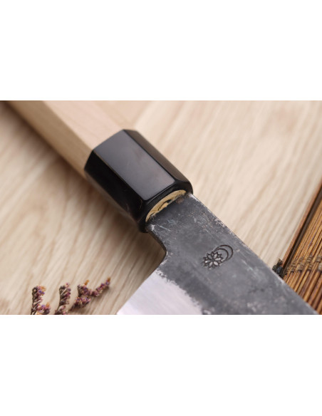 Sakai Kikumori Kikuzuki Kuro 21cm Japanilainen käsintehty kokkiveitsi