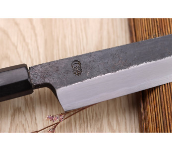 Cuchillo yanagiba kiritsuke 27cm japonais artisanal Sakai Kikumori Kikuzuki Kuro 2