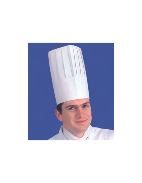Conjunto de 10 chapéus de cozinheiro em papel, tamanho ajustável 26,5 cm