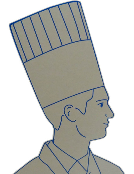 Lote de 10 gorros de cocinero de papel , tamaño ajustable 26,5 cm