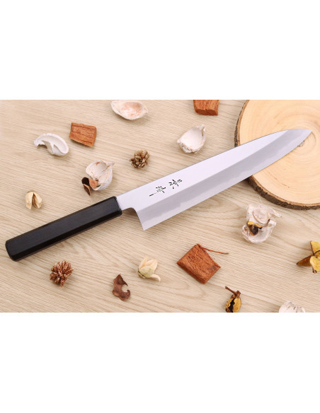 Faca de chef japonesa Kagekiyo Suri Urushi de 24 cm feita à mão