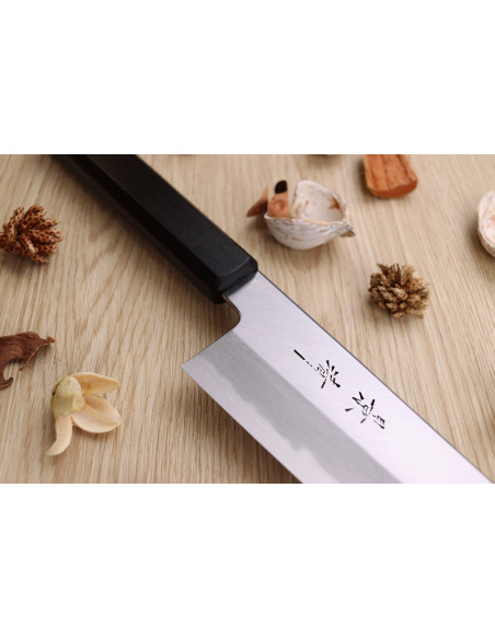 Coltello da cuoco giapponese Kagekiyo Suri Urushi 24 cm fatto a mano