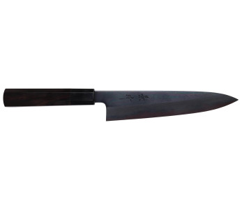 Kagekiyo Yoshikazu Tanaka Black Damas Aogami 21cm cuchillo de cocinero tradicional japonés