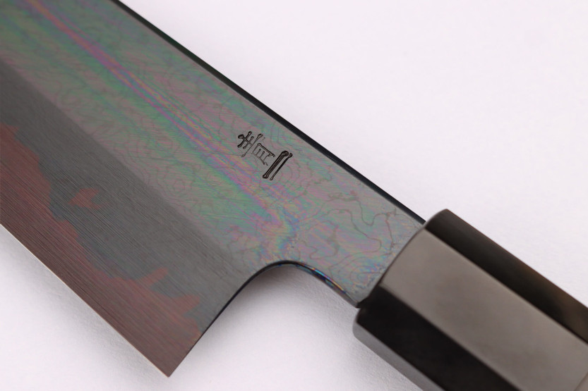 Kagekiyo Yoshikazu Tanaka Musta Damas Aogami 21cm japanilainen kokki ' s veitsi käsin