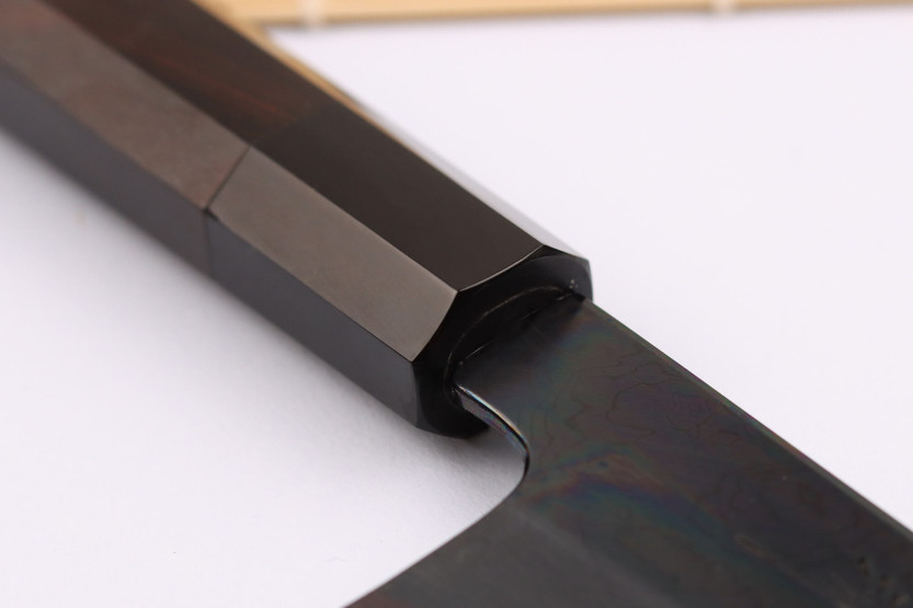 Kagekiyo Yoshikazu Tanaka Svart Damas Aogami 21cm Japansk kockkniv för hand