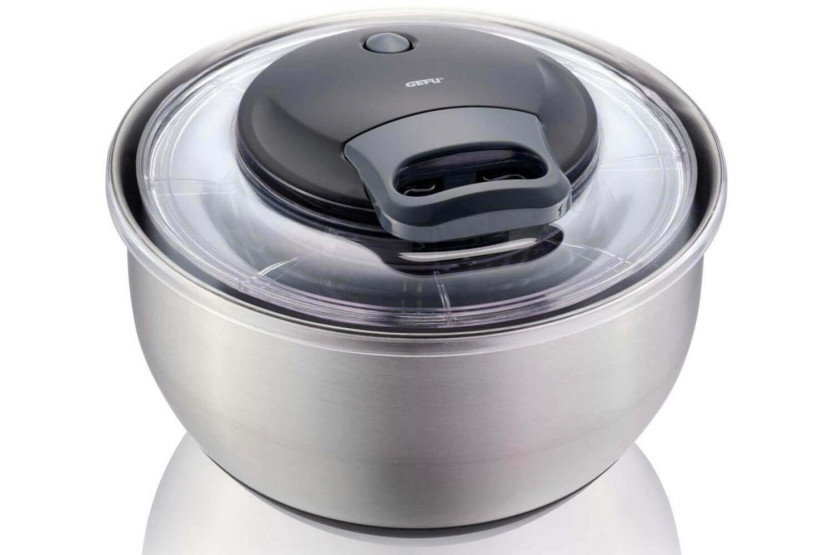 Gefu Pullit - centrifuga per insalata in acciaio inox - 25 cm