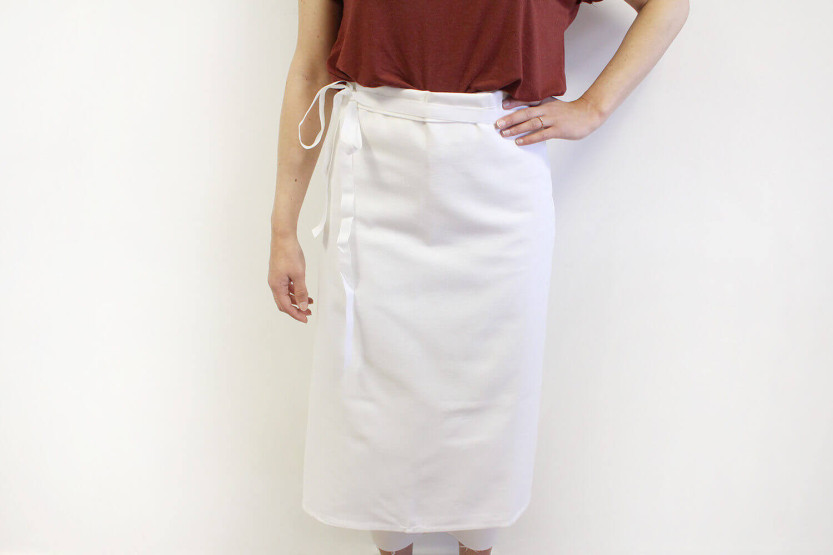 Professional chef apron 100% cotton white 102 x 90cm