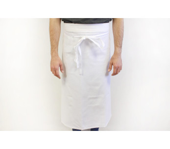 Delantal de cocinero profesional 100% algodón blanco 102 x 90cm 2