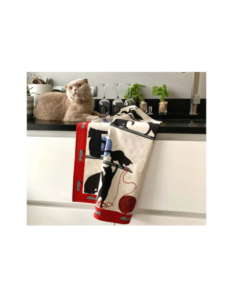 Paño de cocina Beauvillé Chat-Pitre made in France 50x80cm