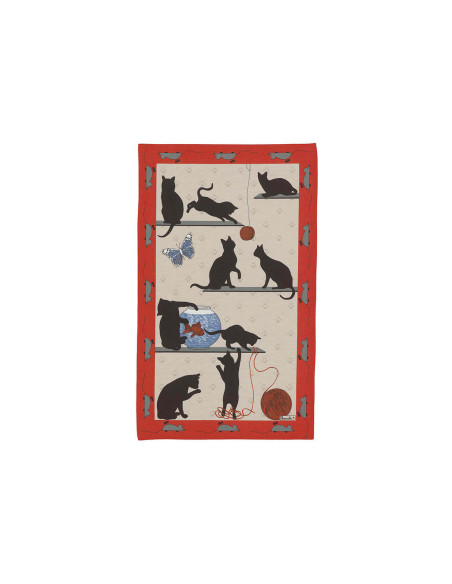 Kitchen towel Beauvillé Chat-Pitre made in France 50x80cm