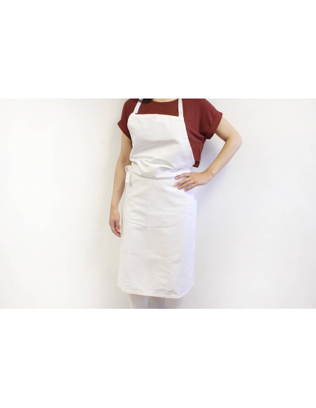 Grembiule professionale da cameriere 100% cotone bianco 100 x 100 cm