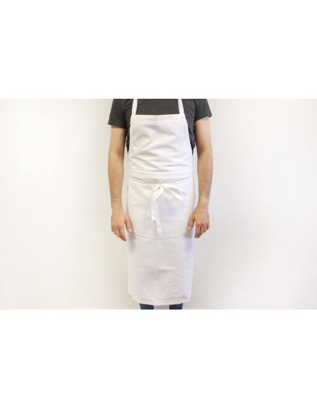 Grembiule professionale da cameriere 100% cotone bianco 100 x 100 cm