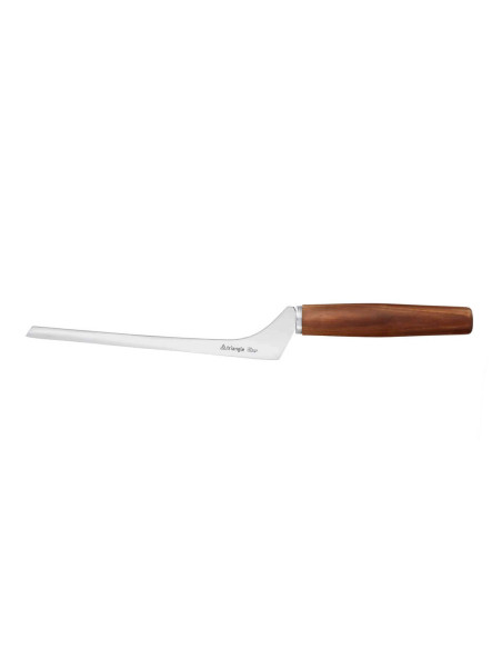 Faca triangular para queijo de pasta mole com cabo de madeira de ameixa