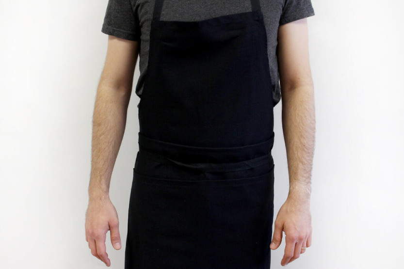 Professional valet apron 100% black cotton 100 x 100cm
