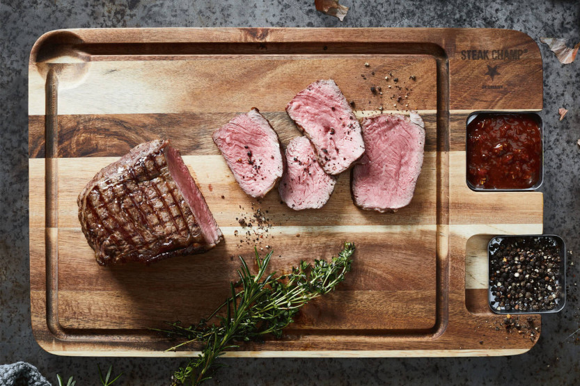 Acacia wood Steak Champ board 42x27x1,6cm