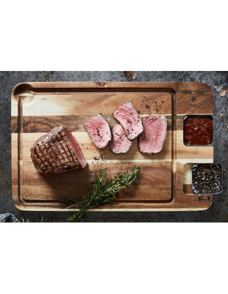 Acacia wood Steak Champ board 42x27x1,6cm