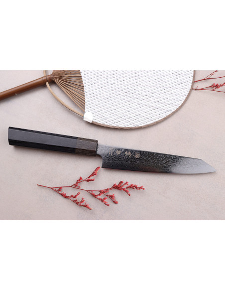 Universalkniv kirsebærplukker Japansk Kanetsugu Zuiun Kiwami revêtement DLC 15cm