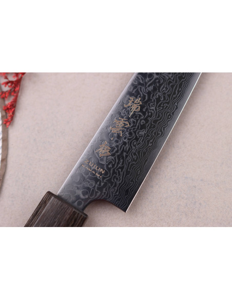 coltello universale raccoglitore di ciliegie giapponese Kanetsugu Zuiun Kiwami revêtement DLC 15cm