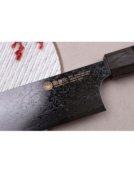 Kanetsugu Zuiun Kiwami japansk kiritsuke kokkekniv med DLC-belægning 21 cm
