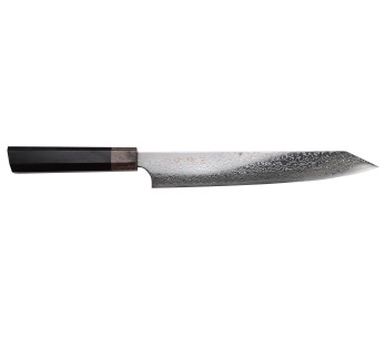 Couteau sujihiki recogedor de cerezas japonés Kanetsugu Zuiun Kiwami revêtement DLC 24cm
