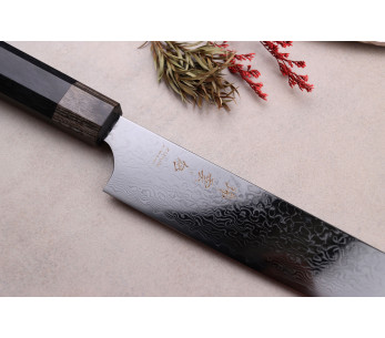 Couteau sujihiki kirsikanpoimija japanilainen Kanetsugu Zuiun Kiwami revêtement DLC 24cm 2