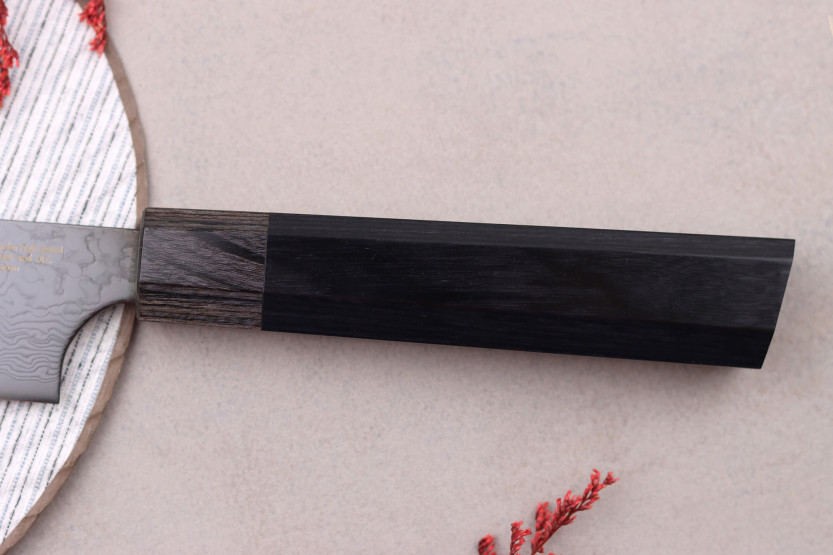 Couteau sujihiki kirsebærplukker japansk Kanetsugu Zuiun Kiwami revêtement DLC 24cm